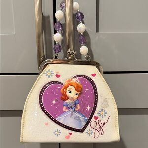Kids Handbag - Purple and White